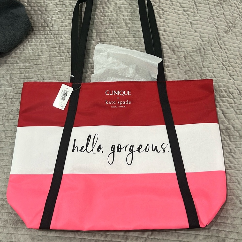 Kate Spade x Clinique tote